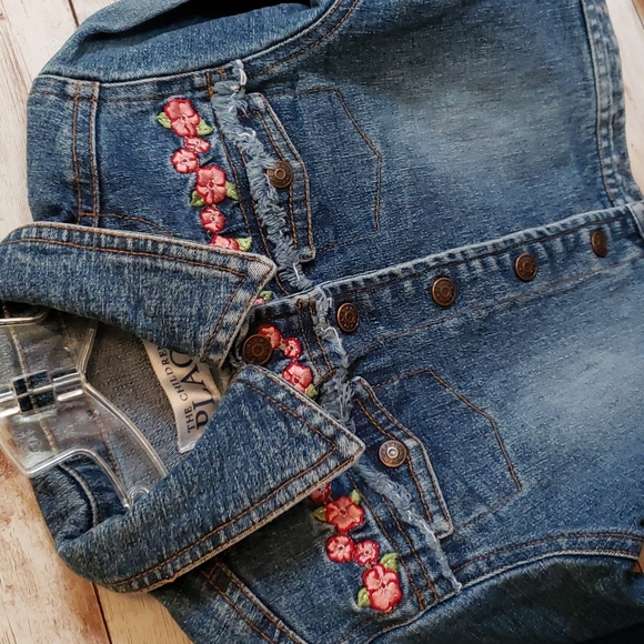 Embroidered  Blue Jean Jacket Bundle of 4 - Picture 2 of 10